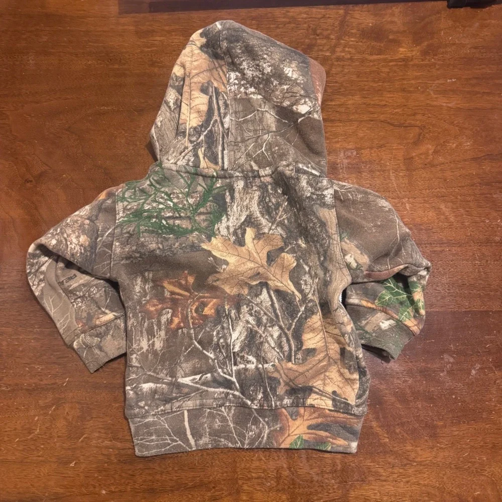 Kings Camo‎ Toddler Boys 18M Real Tree Zip Up Sherpa Lined Hunt Hoodie Jacket
